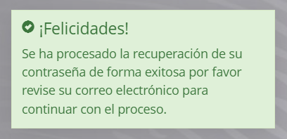 Mensaje éxito