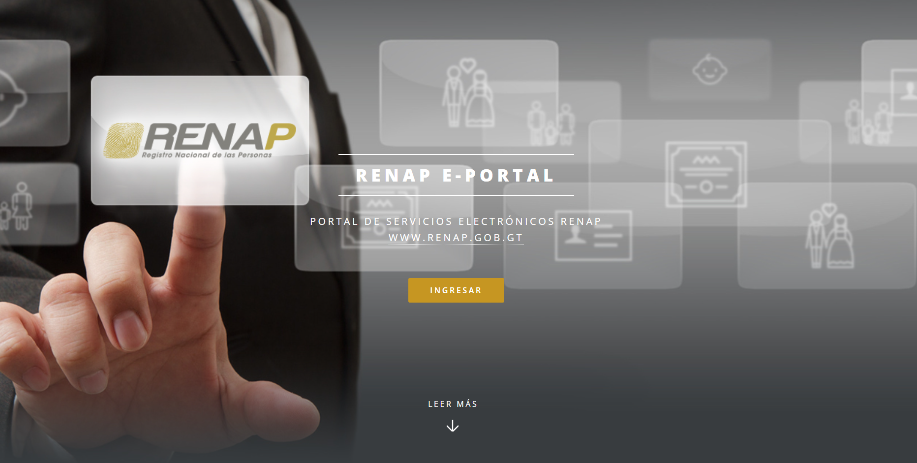 Página inicial del portal