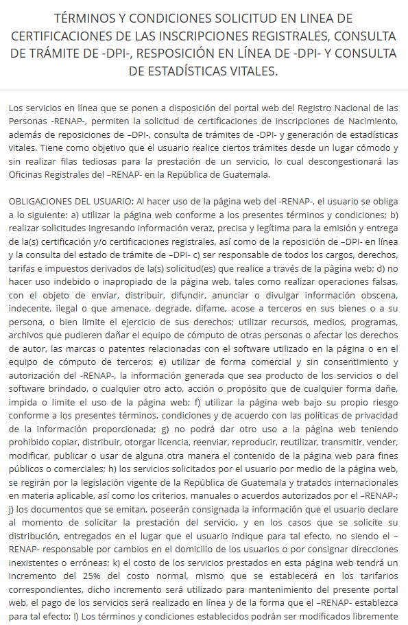 Aceptar términos